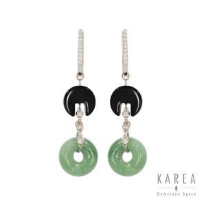 Onyx earrings, 21st century