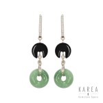 Onyx earrings, 21st century