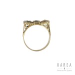 Ring with bow motif, 1940s-50s