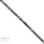 Art déco bracelet with diamonds and sapphires, 1920s-1930s