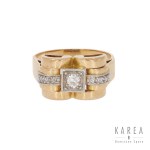 Art déco ring, France, 1950s