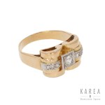 Art déco ring, France, 1950s
