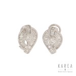 Pendant earrings with diamonds, Lithuania, 2nd half of the 20th century