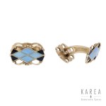 Enamel cufflinks, Norway, Norne, Aksel Holmsen, 1st half of the 20th century