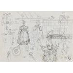 Franciszek Starowieyski (1930 Bratkówka k. Krosna - 2009 Warszawa), Szkice kostiumowe