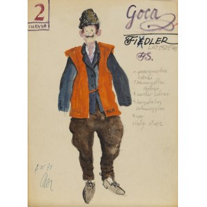 Franciszek Starowieyski (1930 Bratkówka near Krosno - 2009 Warsaw), Costume design for the play Chryja , 1971