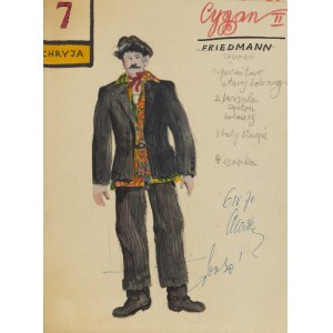 Franciszek Starowieyski (1930 Bratkówka near Krosno - 2009 Warsaw), Costume design for the play Chryja , 1971