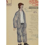 Franciszek Starowieyski (1930 Bratkówka k. Krosna - 2009 Warszawa), Projekt kostiumu do spektaklu Chryja , 1971