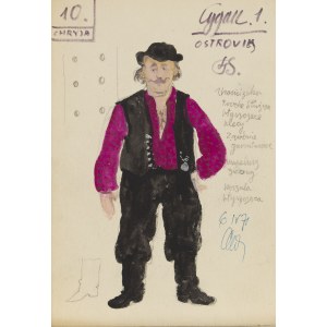 Franciszek Starowieyski (1930 Bratkówka near Krosno - 2009 Warsaw), Costume design for the play Chryja, 1971