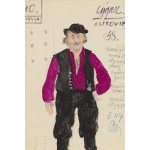 Franciszek Starowieyski (1930 Bratkówka near Krosno - 2009 Warsaw), Costume design for the play Chryja, 1971