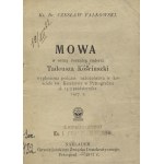 [KOSCUSHKO, Tadeusz] Falkowski, Czeslaw - Speech on the 100th anniversary of the death of Tadeusz Kosciuszko. Petrograd 1917