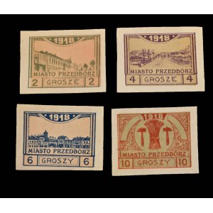 PRZEDBÓRZ stamp series Fi 3a-6a, PROOF PRINTS, MIKSTEIN guarantee