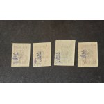Fi 12A–15A stamp series, second reprint edition, guaranteed by MIKSTEIN, Krüger, Brajer (?)