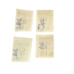 Fi 12A–15A stamp series, second reprint edition, guaranteed by MIKSTEIN, Krüger, Brajer (?)