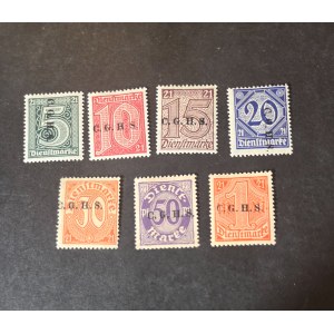 Haute-Silésie, série de timbres Fi U1 - U7 *