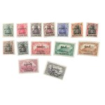 Olsztyn, série de timbres Fi 1-14** : timbres allemands de circulation portant l'impression « Tpgr. » réalisée à l'Imprimerie nationale de Berlin