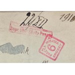 POSTA COMUNALE di Varsavia, valore facciale 6 groszy - Busta con timbro di affrancatura e timbro della censura prussiana a Poznań, 22 dicembre 1916