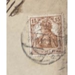 POSTA COMUNALE di Varsavia, valore facciale 6 groszy - Busta con timbro di affrancatura e timbro della censura prussiana a Poznań, 22 dicembre 1916