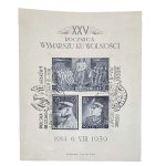 Envelope with sheet No. 8 bearing a commemorative postmark reading "Poland on the Trail of J. Piłsudski, June 1914 – August 1939"