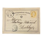 Postcard from Złoczów to Biały Kamień to Drohobych, December 24–25, 1875