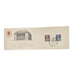 Pass for the 5th International Fryderyk Chopin Piano Competition, Warsaw, February 22–March 21, 1955; stamps Fi 759–760
