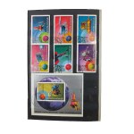 "Conquest of Space" stamp album, international mix [UAE, Bulgaria, Bahrain, Bhutan, Cuba, Chad], mint condition. Total: 5 blocks, 109 stamps + a mix of others [34 stamps: Poland, East Germany, Romania, USSR]