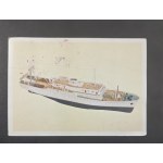 Postcard: "The First Holy Mass Celebrated in the History of the Gdynia Shipyard by Monsignor H. Jastak," PRIEST