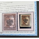 ZAMOŚĆ - stamp dated August 5, 1944, catalog number Fi 2 **, CERTIFICATE