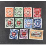 WMG Series 11 stamps, denominations 214–224**, commemorative issue celebrating the 10th anniversary of the founding of the Free City of Gdańsk