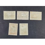 WMG Series 5 stamps, Fi 225–229*—reprint edition with a surcharge on LUPOSTA
