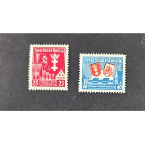WMG Series 2 stamps, Fi 270L-271S**, issued to commemorate the founding of Danziger Dorf in Magdeburg