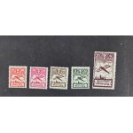 WMG AVIATION STAMPS, Series 5 (Stamps Fi 196–200**), 6th Issue, for airmail