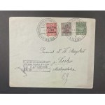 Envelope with stamps from the Fi 264-265 series, All-Slavic Philatelic Exhibition in Katowice, canceled May 8, 1934; "eRka" from the exhibition; LESKO receipt stamp, May 9, 1934