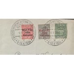 Envelope with stamps from the Fi 264-265 series, All-Slavic Philatelic Exhibition in Katowice, canceled May 8, 1934; "eRka" from the exhibition; LESKO receipt stamp, May 9, 1934