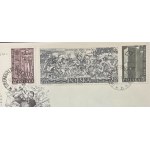 Envelope with stamps Fi 1030–1032 [550th anniversary of the Battle of Grunwald], FDC with postmarks: Grunwald Battlefield, July 15, 1960