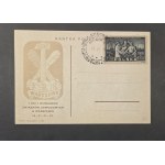 Postcard with a Fi 386 stamp and an FDC postmark, dated November 18, 1945