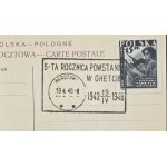 Postcard with Fi 454 stamp and FDC postmark dated April 19, 1948