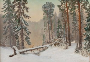 Konstanty Mackiewicz (1894 Małoryta k. Brześcia - 1985 Łódź), Leśna polana w śniegu