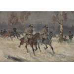 Jerzy Kossak (1886 Kraków - 1955 Kraków), Pogoń, 1945