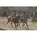 Jerzy Kossak (1886 Kraków - 1955 Kraków), Pogoń, 1945