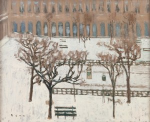 Benn Bencion Rabinowicz (1905 Białystok - 1989 Paryż), Widok na Palais-Royal w Paryżu zimą, 1978
