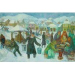 Chaim Goldberg (1917 Kazimierz Dolny - 2004 Boca Raton), "Winter Day," 1994.