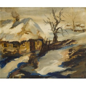 Emmanuel Katz (1894 Krzemieniec - 1962 Tel Awiw), Pejzaż zimowy