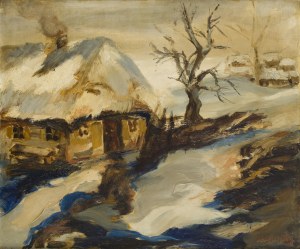 Emmanuel Katz (1894 Krzemieniec - 1962 Tel Awiw), Pejzaż zimowy