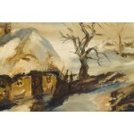 Emmanuel Katz (1894 Krzemieniec - 1962 Tel Awiw), Pejzaż zimowy