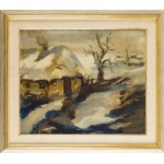 Emmanuel Katz (1894 Krzemieniec - 1962 Tel Awiw), Pejzaż zimowy