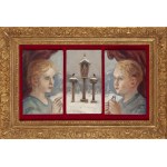 Wlastimil Hofman (1881 Prague - 1970 Szklarska Poreba), Winter shrine with birds - triptych, 1957