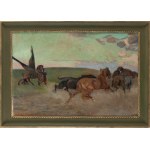 Eugeniusz Geppert (1890 Lviv - 1979 Wroclaw), Scurred horses and pegasus, 1923
