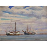 Stanislaw Zurawski (1889 Krosno - 1976 Krakow), Sailing ships in port