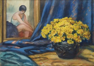 Teodor Grott (1884 Częstochowa - 1972 Kraków), Martwa natura z kaczeńcami